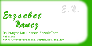 erzsebet mancz business card